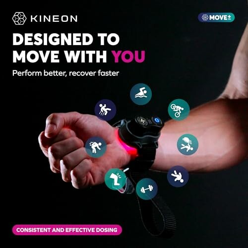 Kineon wrist device promoting movement and recovery.
